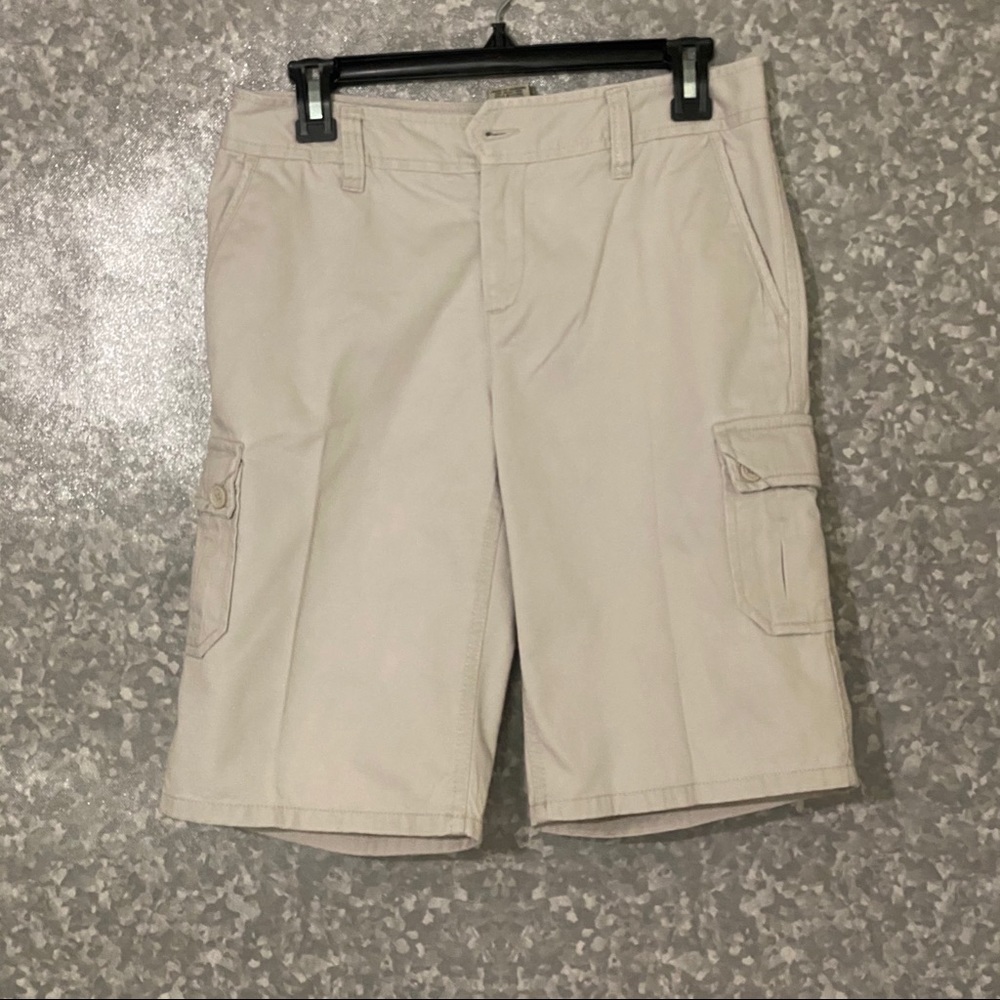 Caribbean Joe Womens petite size 6 side pockets Khaki Shorts Outdoors Casual